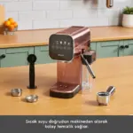 Karaca MyCaffe Barista S20 Entegre Süt Hazneli Otomatik Espresso ve Latte Makinesi Copper 900 ml 1360W - Görsel 2